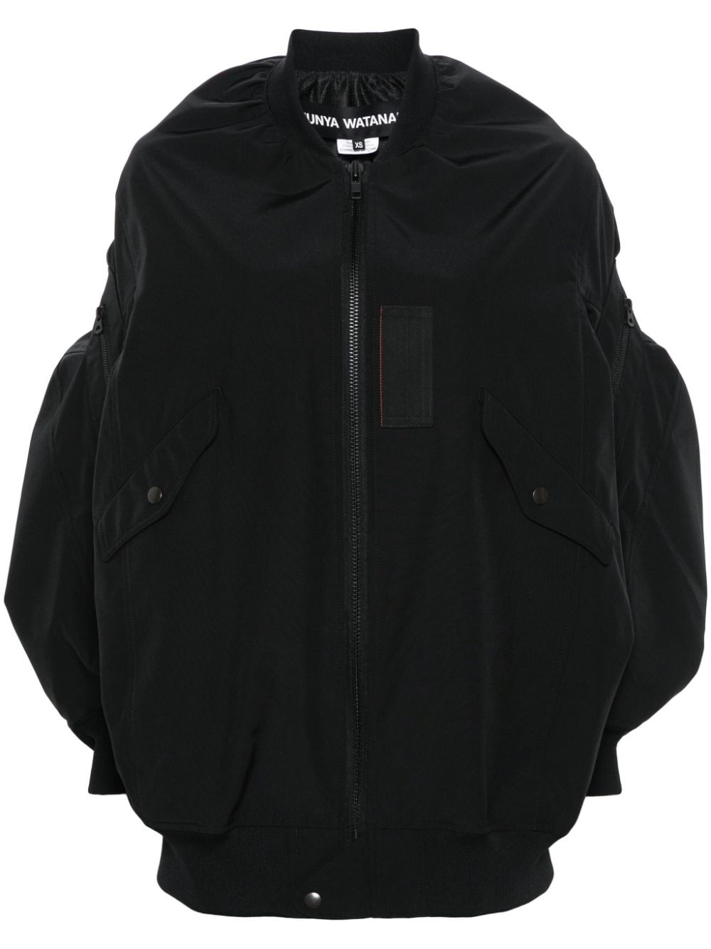 puff-sleeve bomber jacket - 1