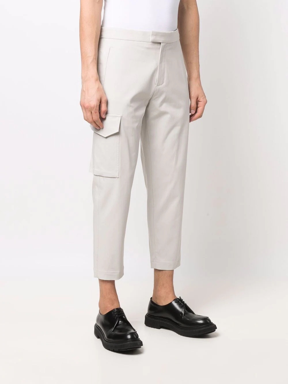 cargo-pocket skinny cropped trousers - 3