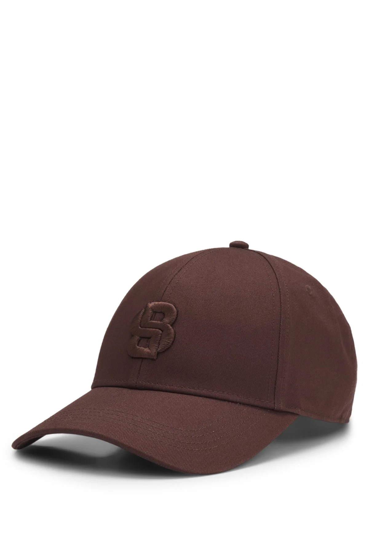 COTTON-TWILL CAP WITH EMBROIDERED DOUBLE B MONOGRAM - 1