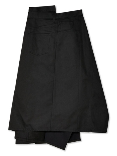 Junya Watanabe asymmetric high-waist midi skirt outlook
