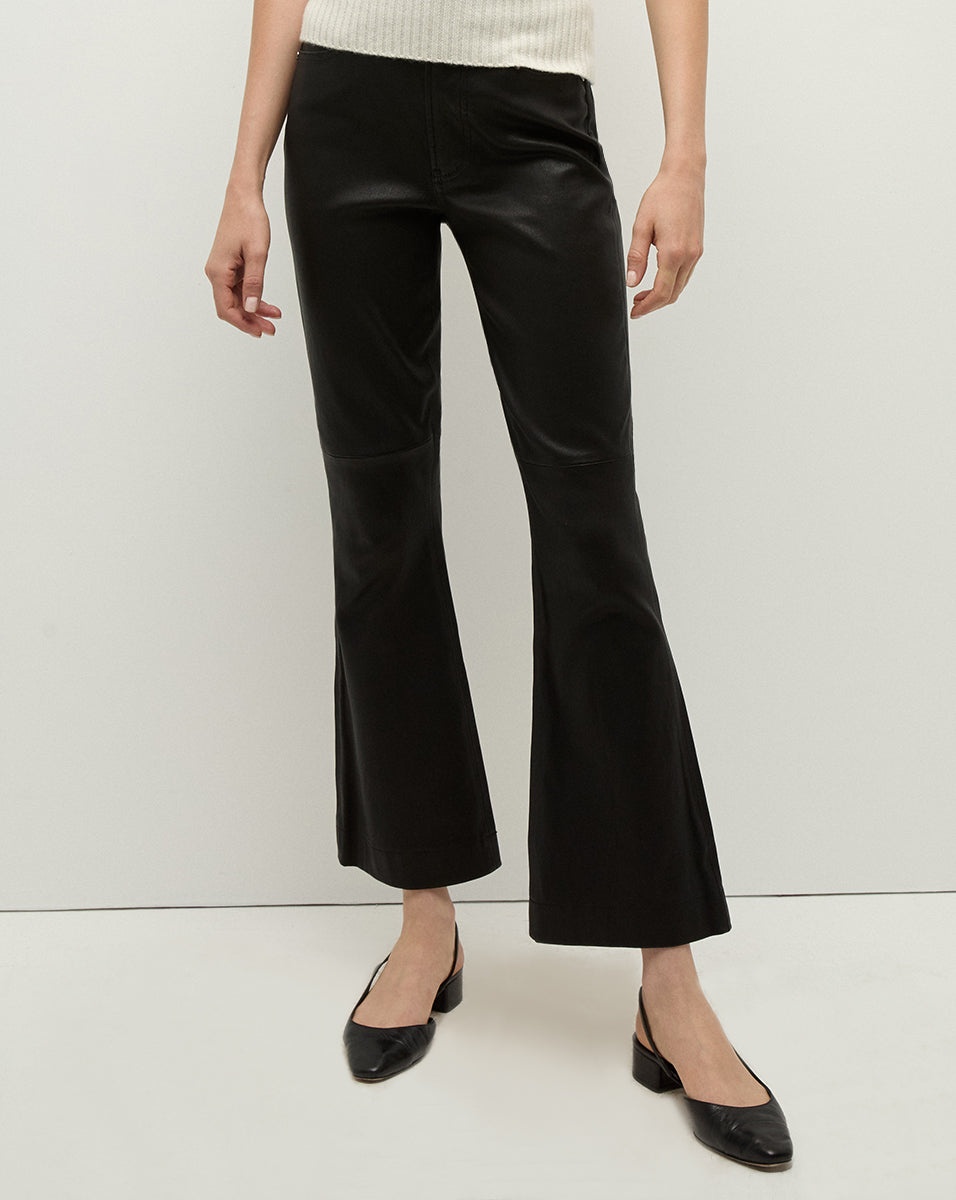 CARSON KICK-FLARE LEATHER PANT - 3