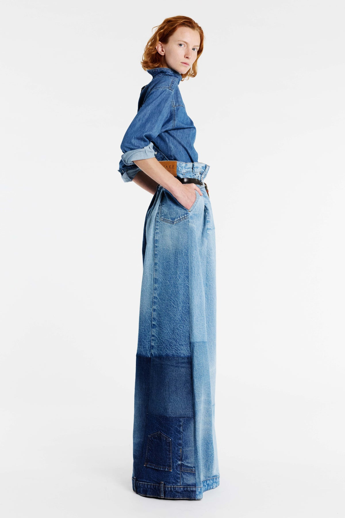 BACK TO FRONT DENIM SHIRT MID BLUE - 6