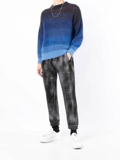 Avant Toi distressed fade-print track pants outlook