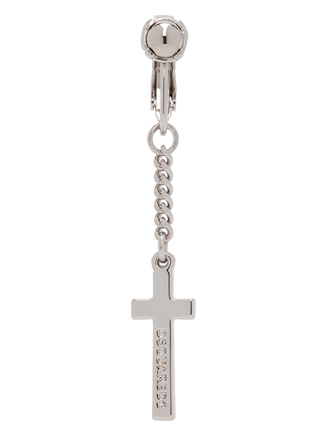 Silver Jesus Single Earring - 1
