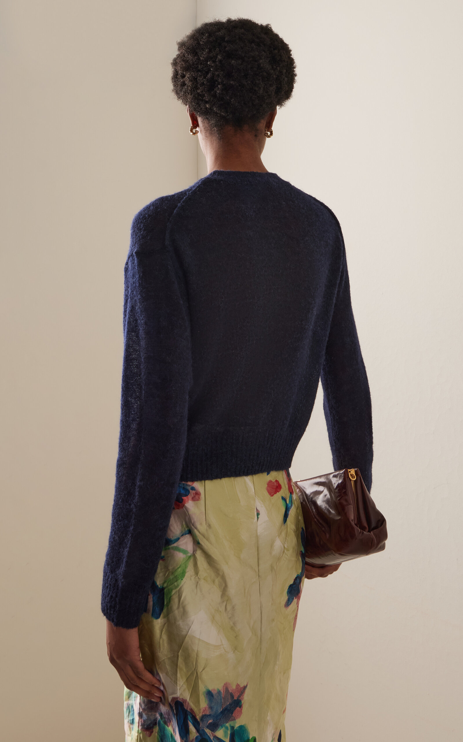 Knit Embroidered Sweater navy - 5