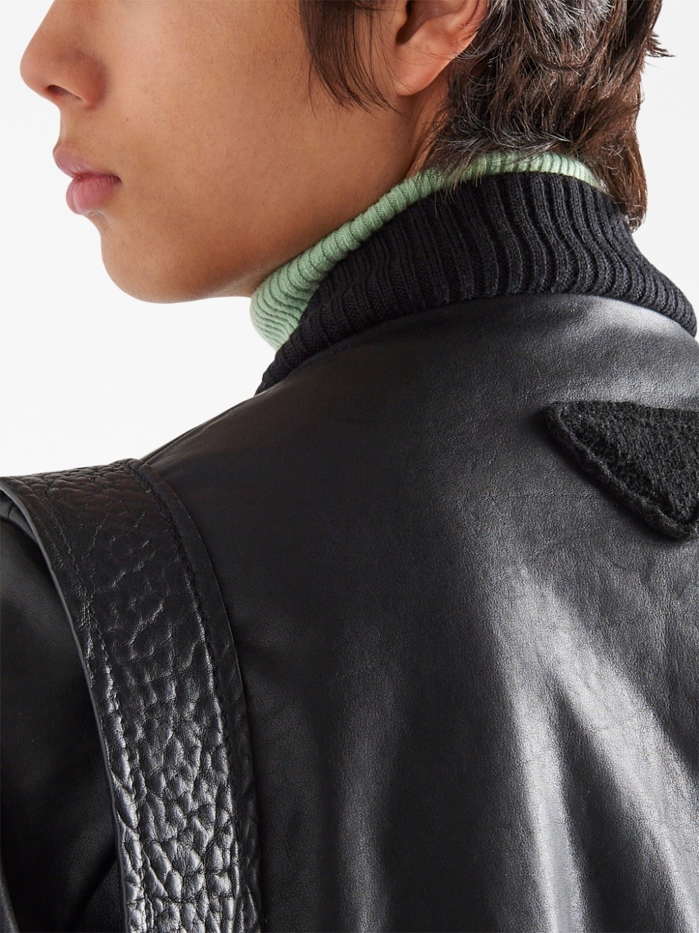 leather bomber jacket - 5