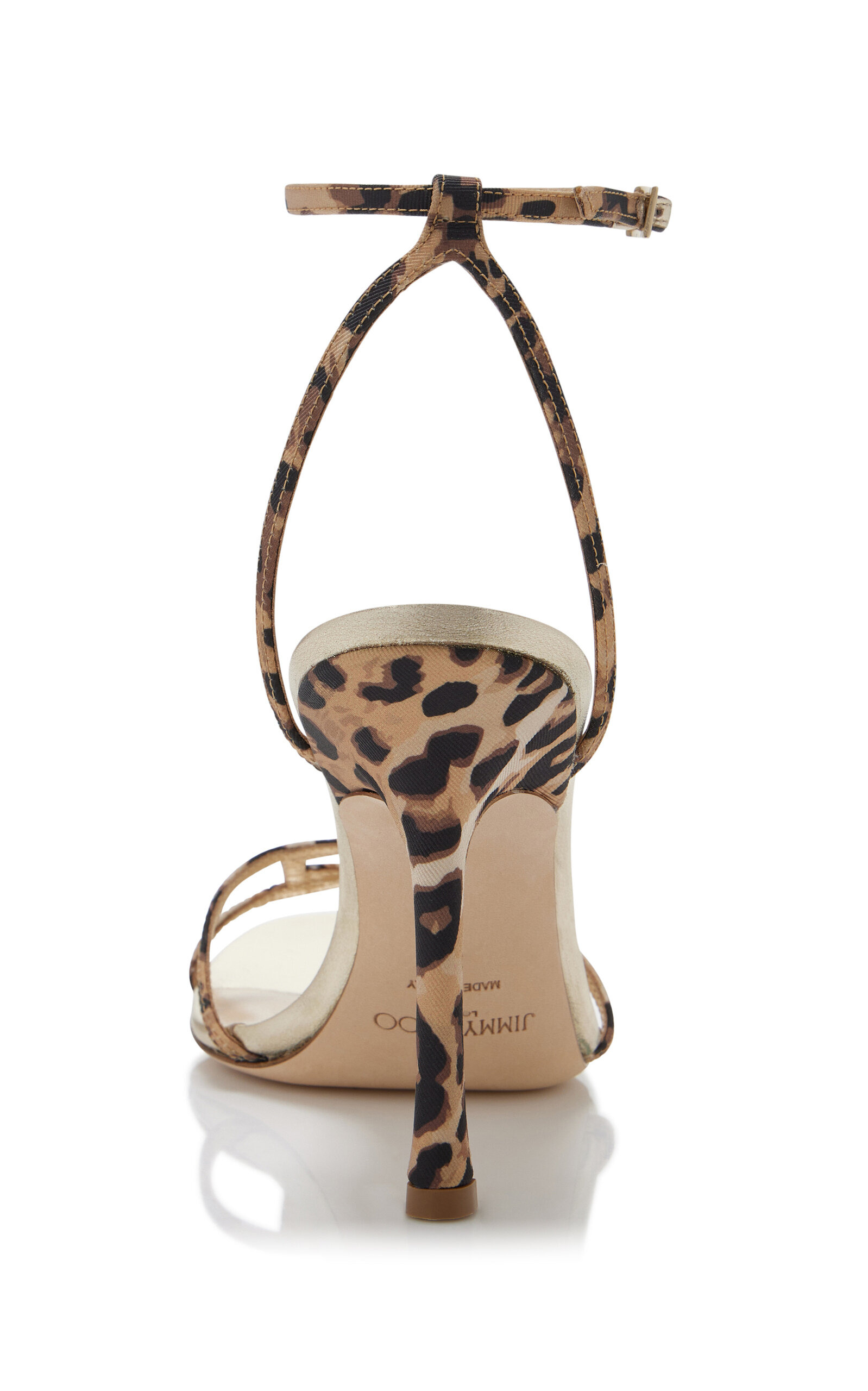 1998 Leopard-Print Grosgrain Sandals animal - 5