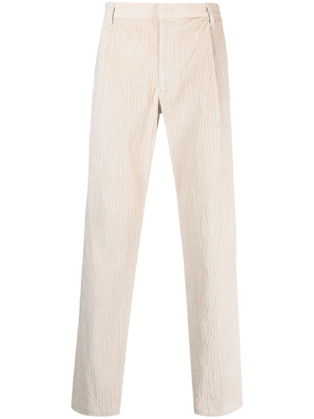 straight-leg corduroy trousers - 1