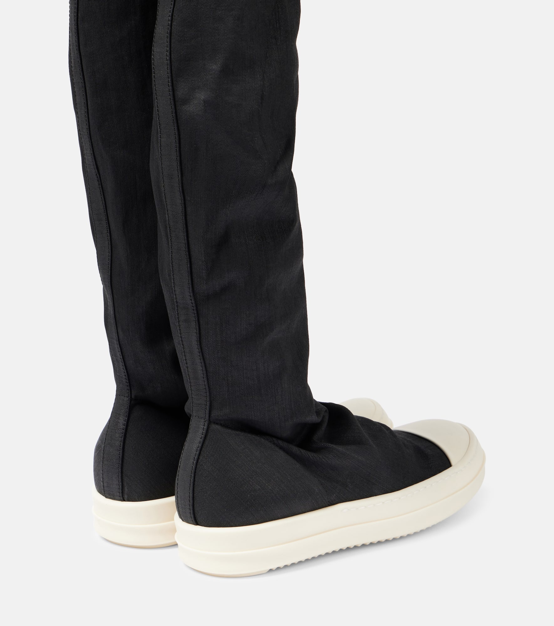 Denim over-the-knee sneakers - 4