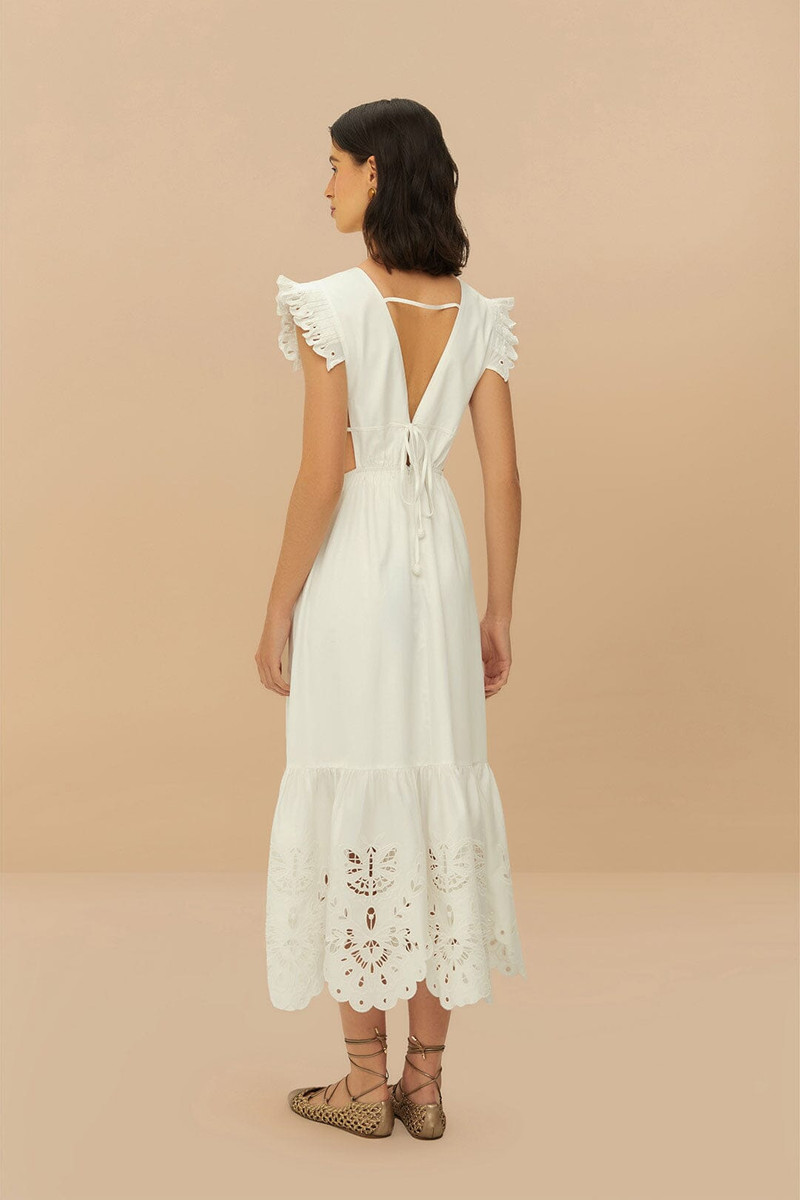 Off-White Butterfly Richelieu Midi Dress 4