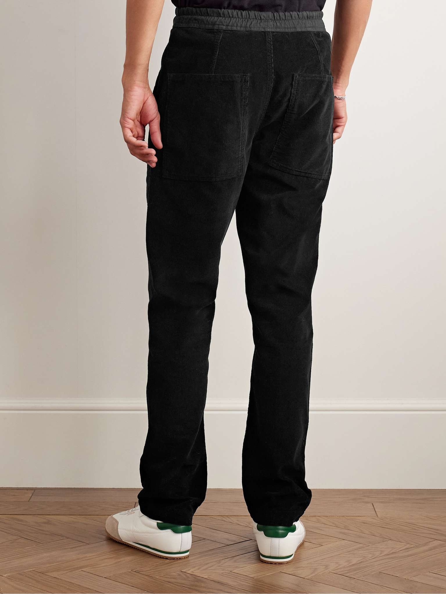 Slim-Fit Straight-Leg Cotton-Corduroy Drawstring Trousers - 4