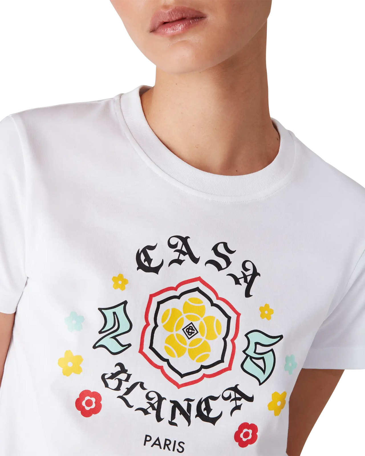 Emblem Fitted Short Sleeve T-Shirt | Casablanca Paris - 3