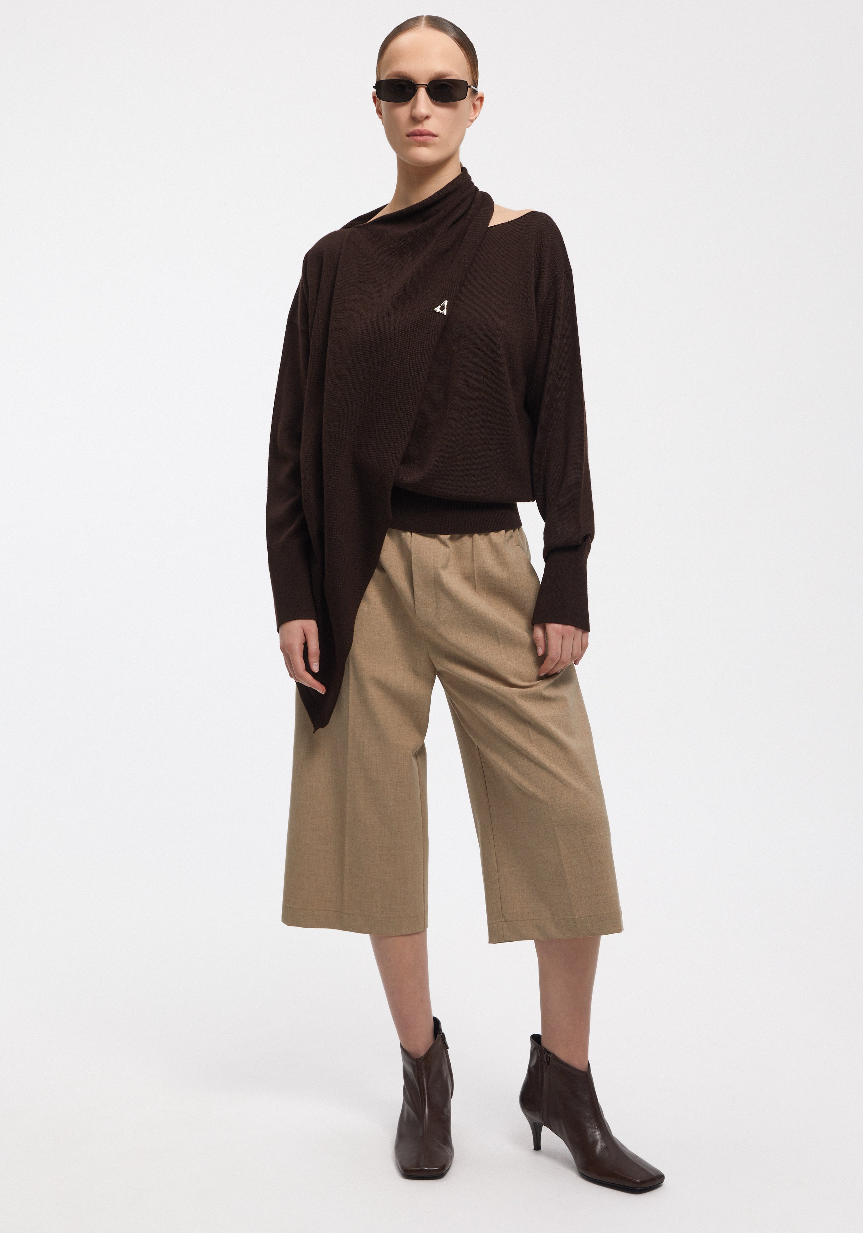 ROWAN
Draped merino-blend sweater - 3