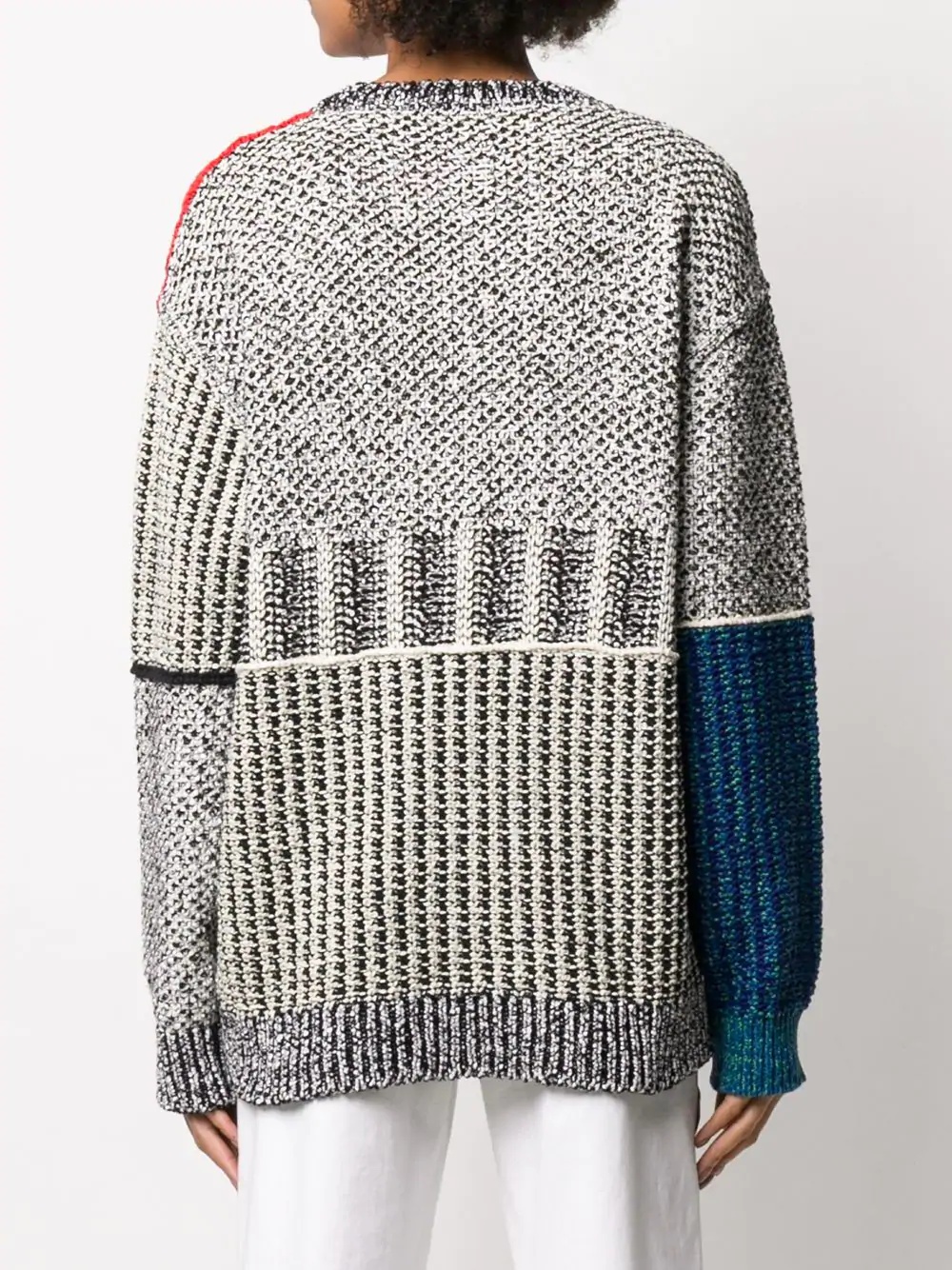 mixed texture jumper - 4