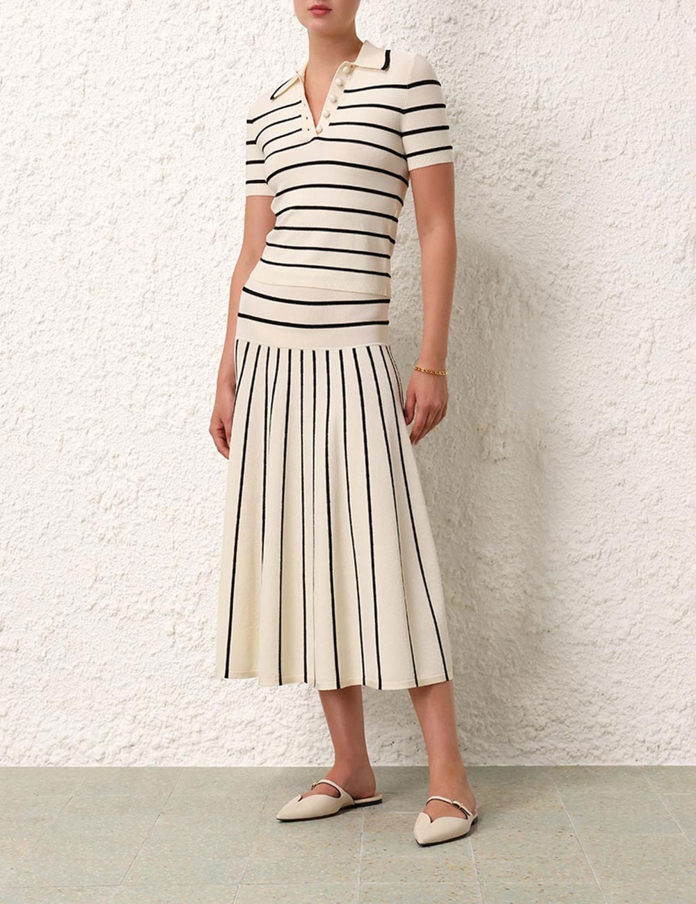 MATCHMAKER KNIT STRIPE SKIRT - 2