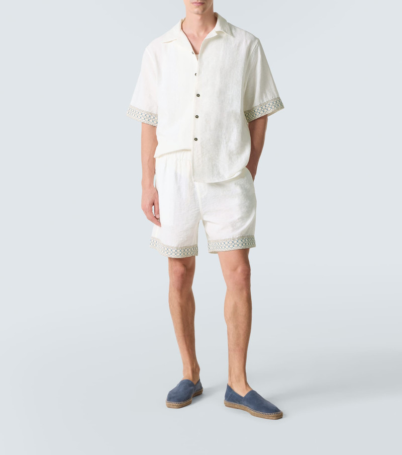 COMMAS Crochet-trimmed bowling shirt outlook