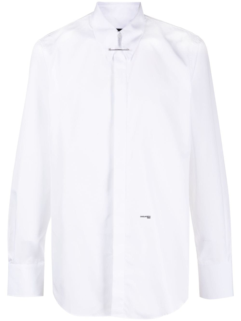 logo-print cotton shirt - 1