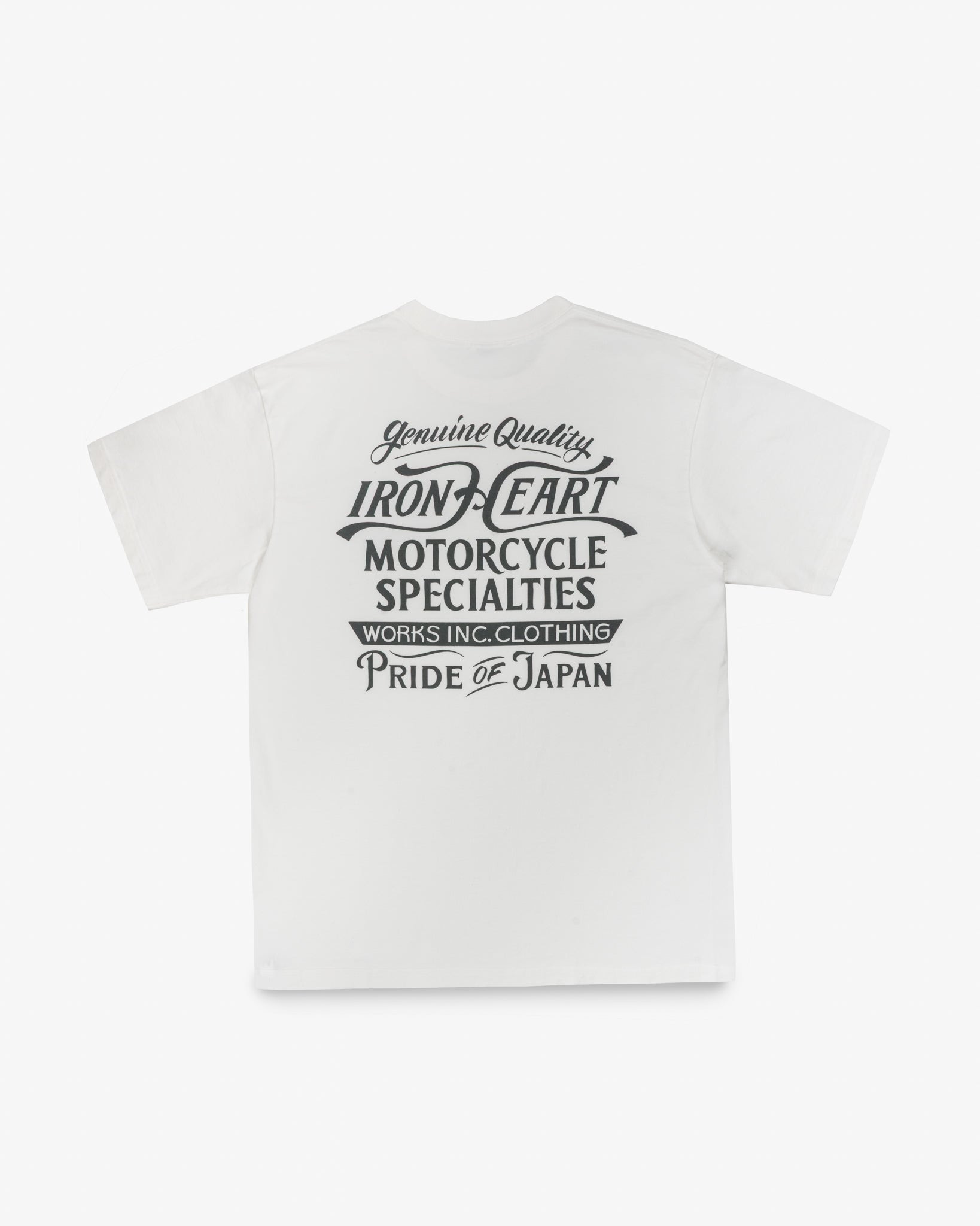7.5OZ PRINTED LOOPWHEEL CREW NECK T-SHIRT - WHITE - 5