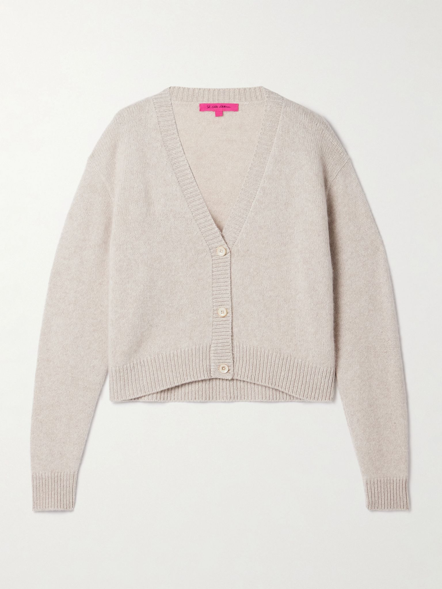 Cropped cashmere cardigan Gray - 1