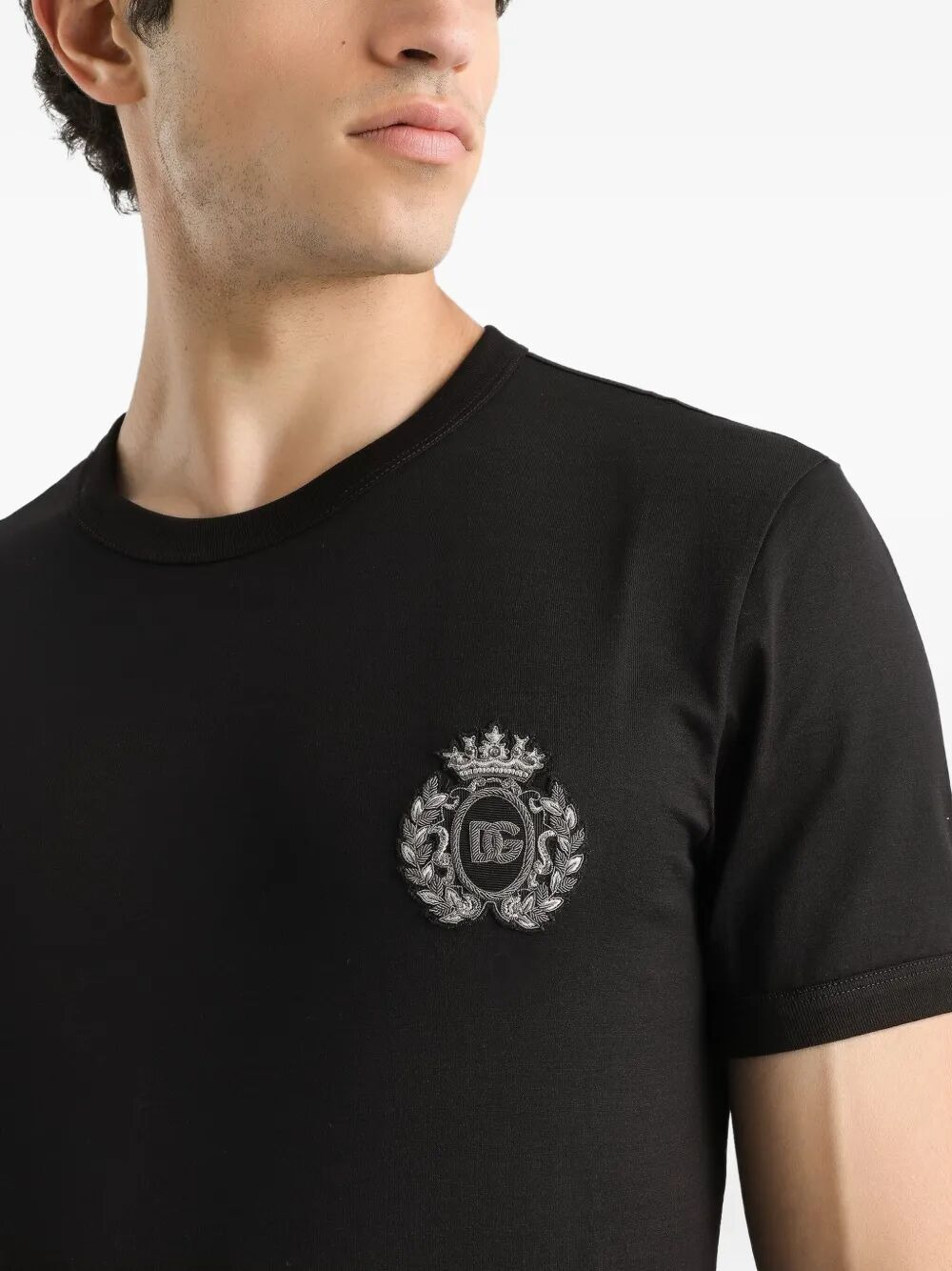 Logo-Patch Cotton T-Shirt - 4