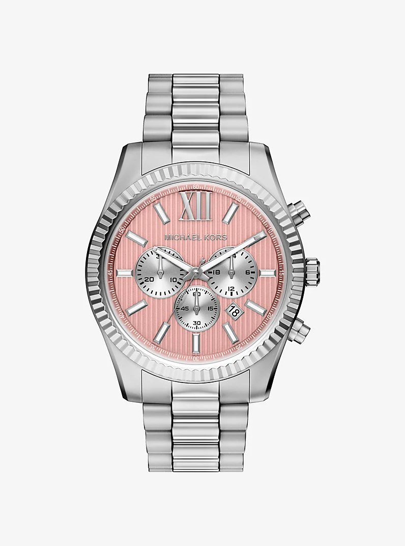 Oversized Lexington Silver-Tone Watch - 1