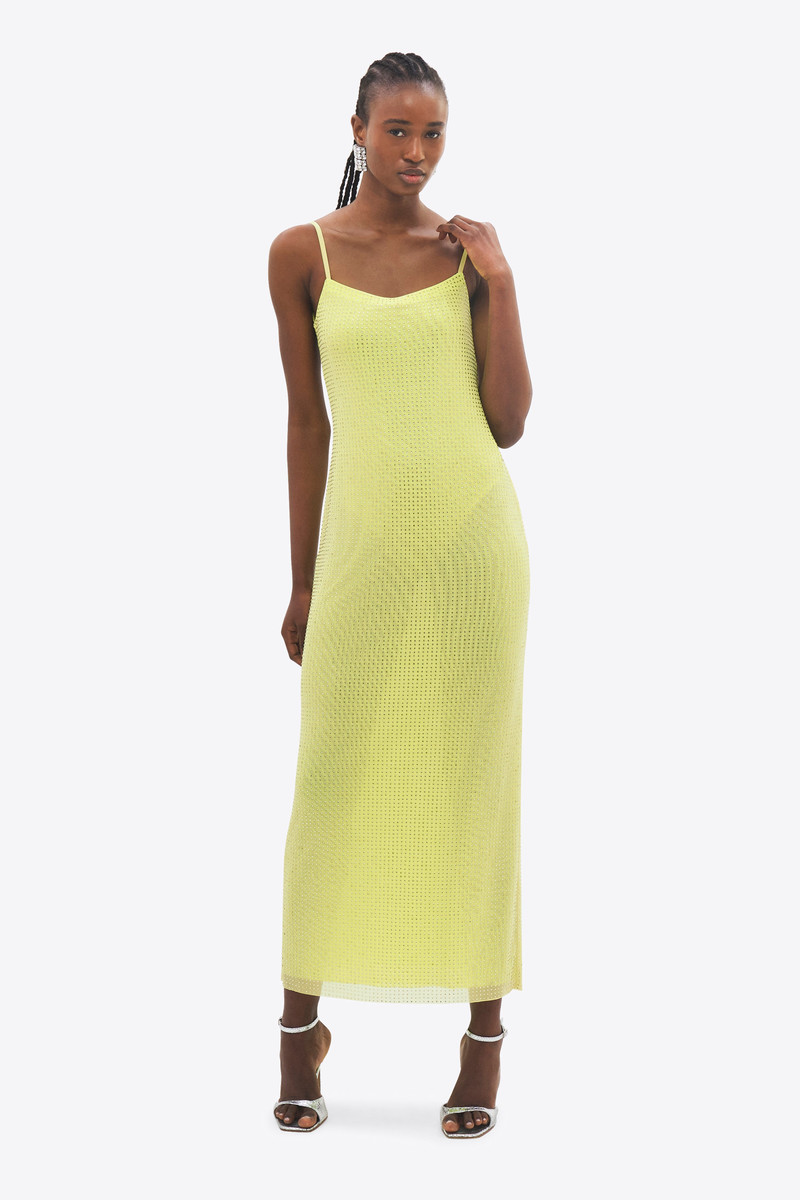 AREA CRYSTAL HOTFIX CAMI DRESS outlook