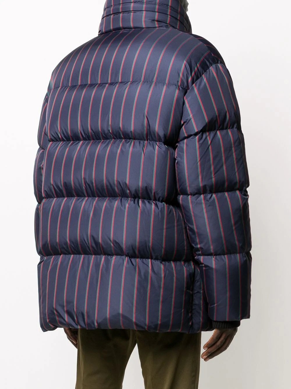 striped padded coat - 4