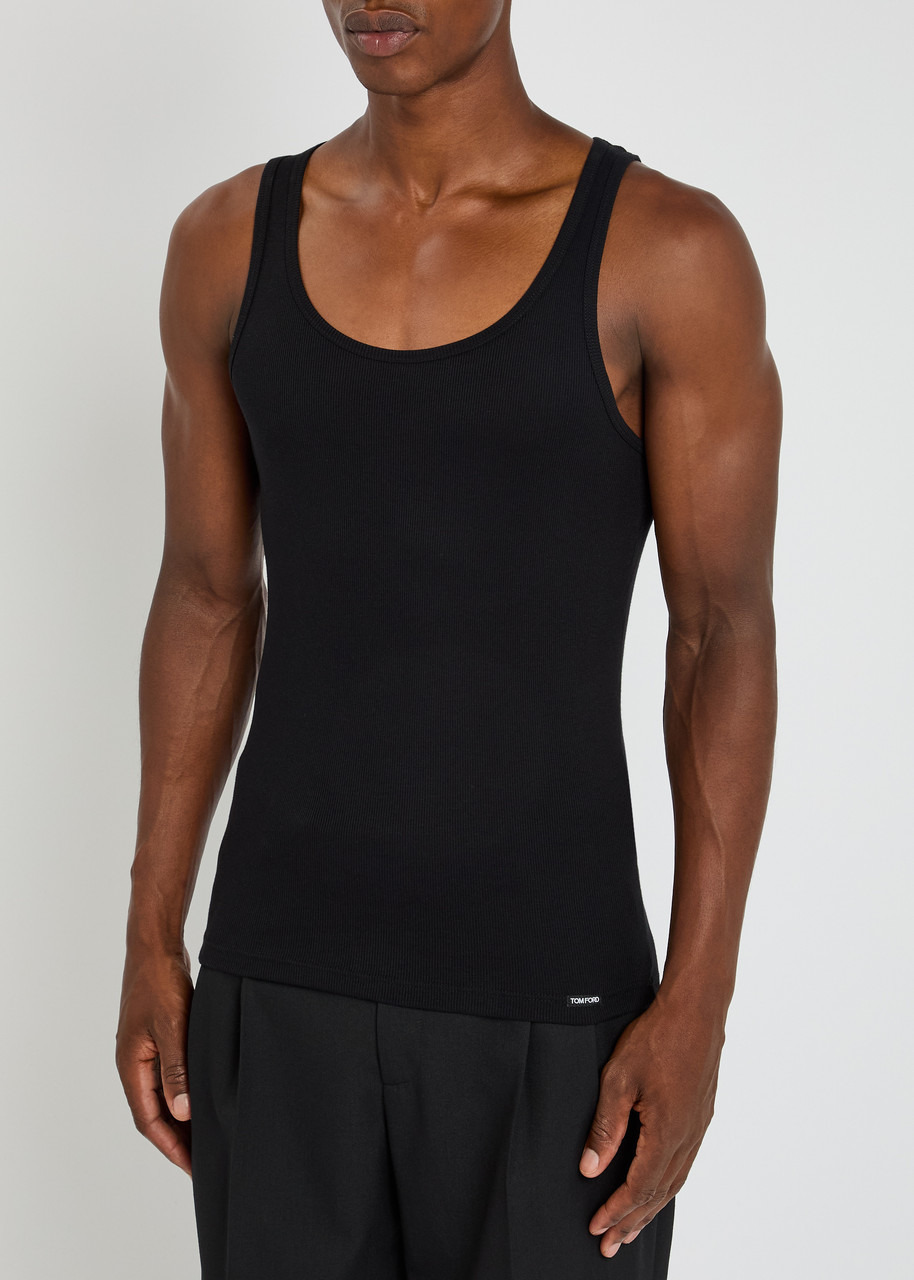 Tom Ford Ribbed Logo Jersey Tank - 2