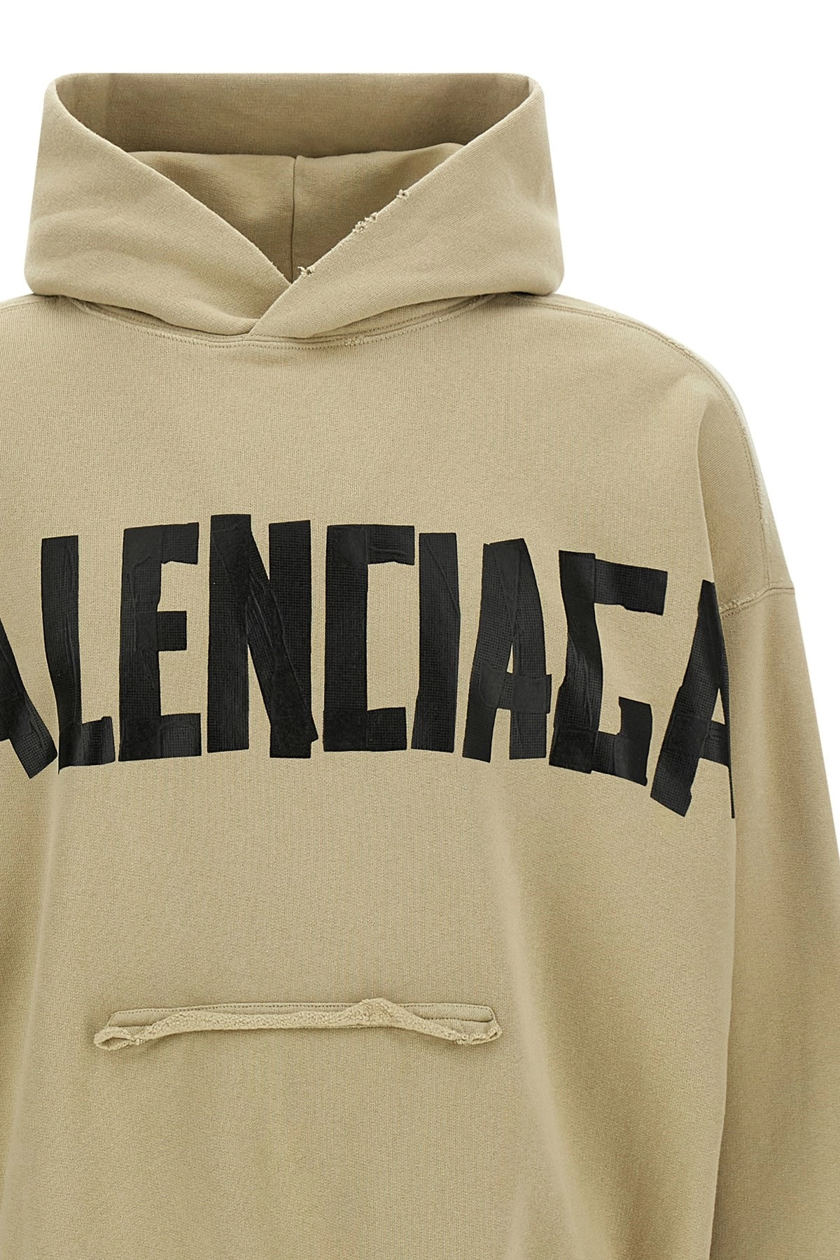 'Ripped Pocket Tape Type' hoodie - 4
