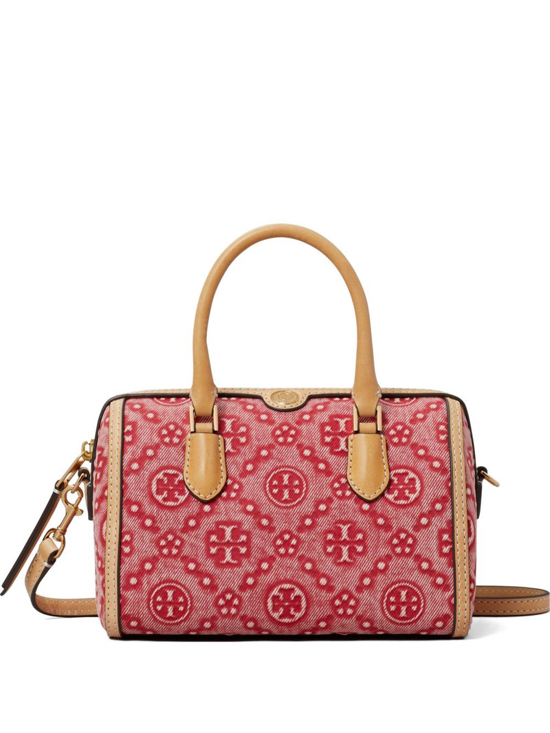 T-monogram denim petite barrel bag 1