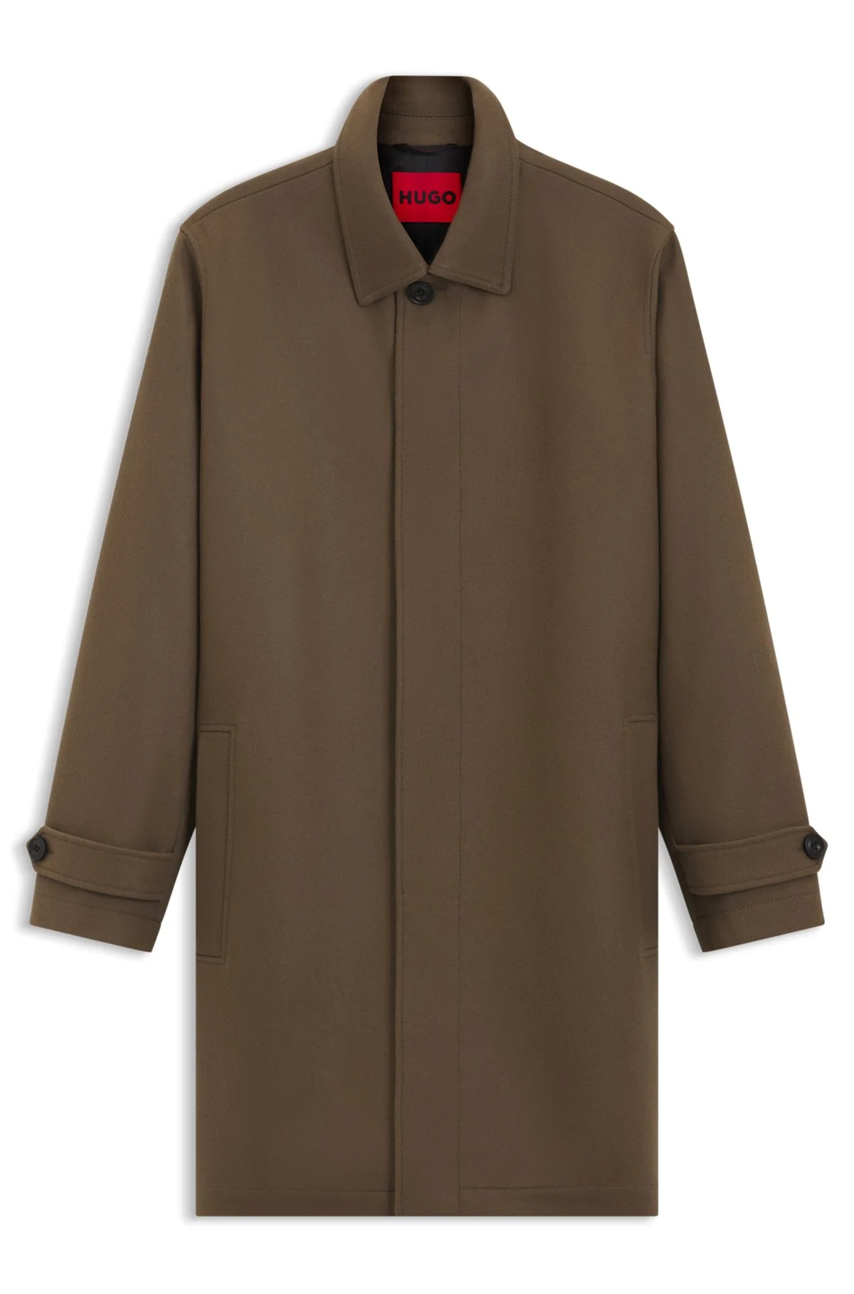 CAR COAT IN A WOOL BLEND - 1