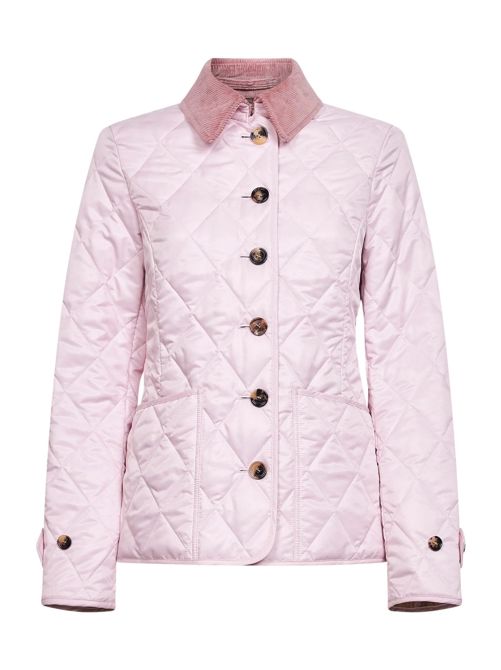 Pink nylon quilted jacket - 1