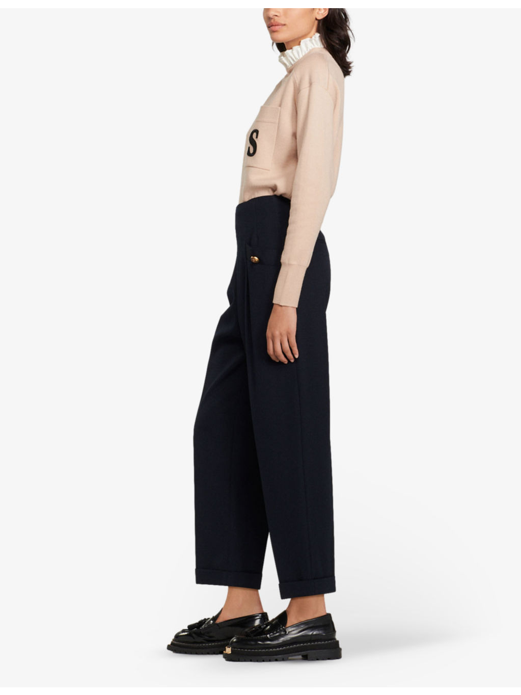 Sieny wide-leg wool-blend trousers - 3