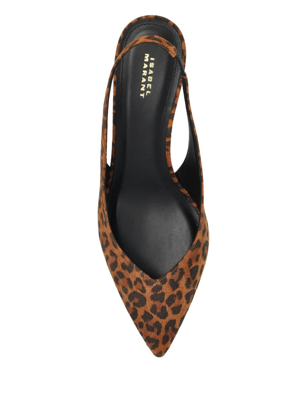 50mm leopard-print slingback pumps - 3