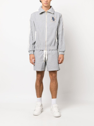 PUMA stripe-print cotton shorts outlook