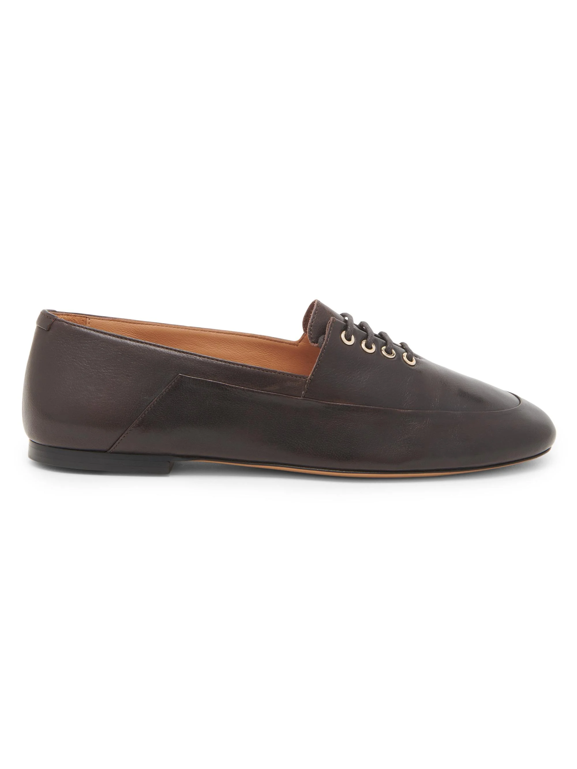 Women's Elyss Leather Ballerina Loafers - Cacao - 1