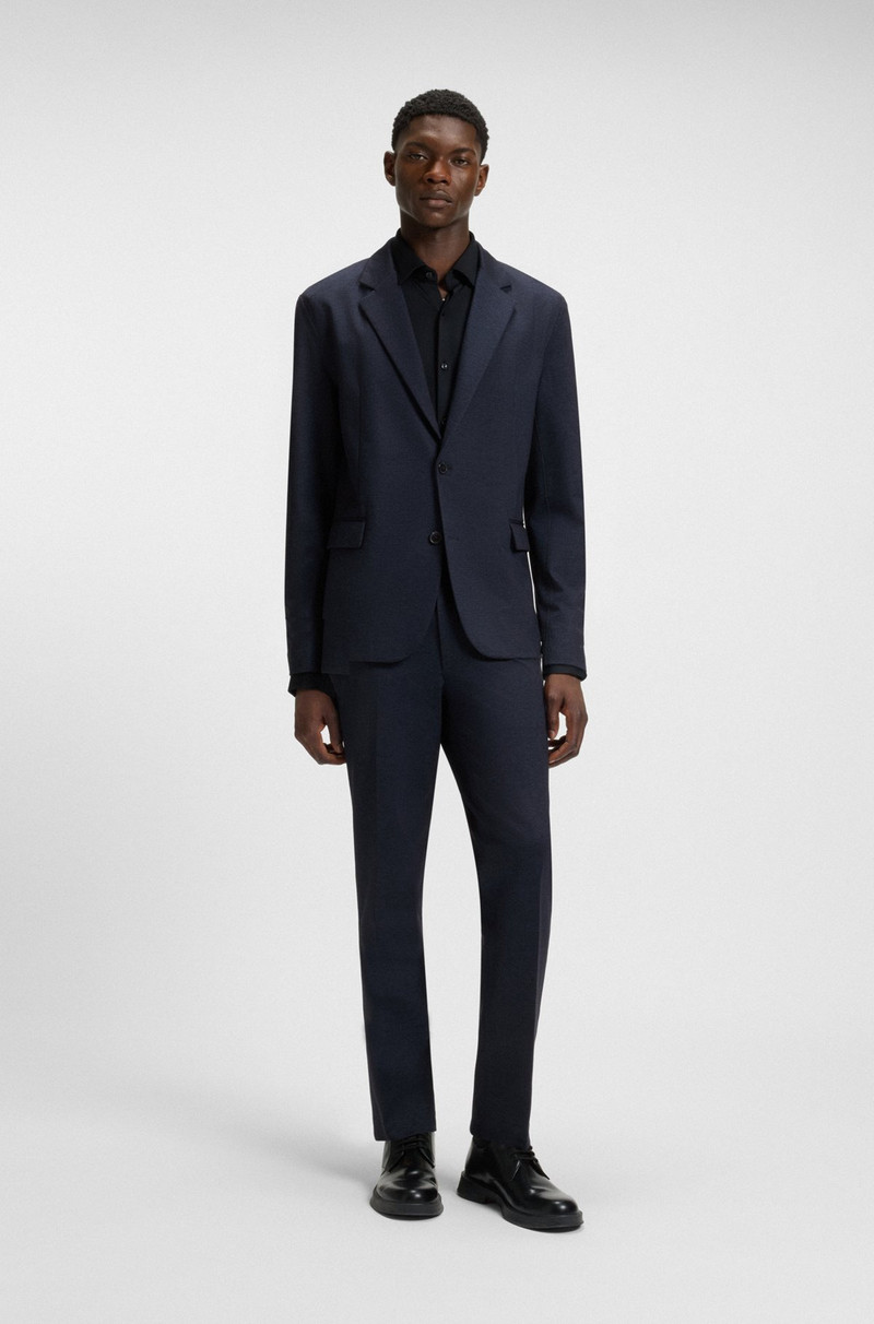 HUGO SLIM-FIT BLAZER IN TWILL-PRINT JERSEY outlook