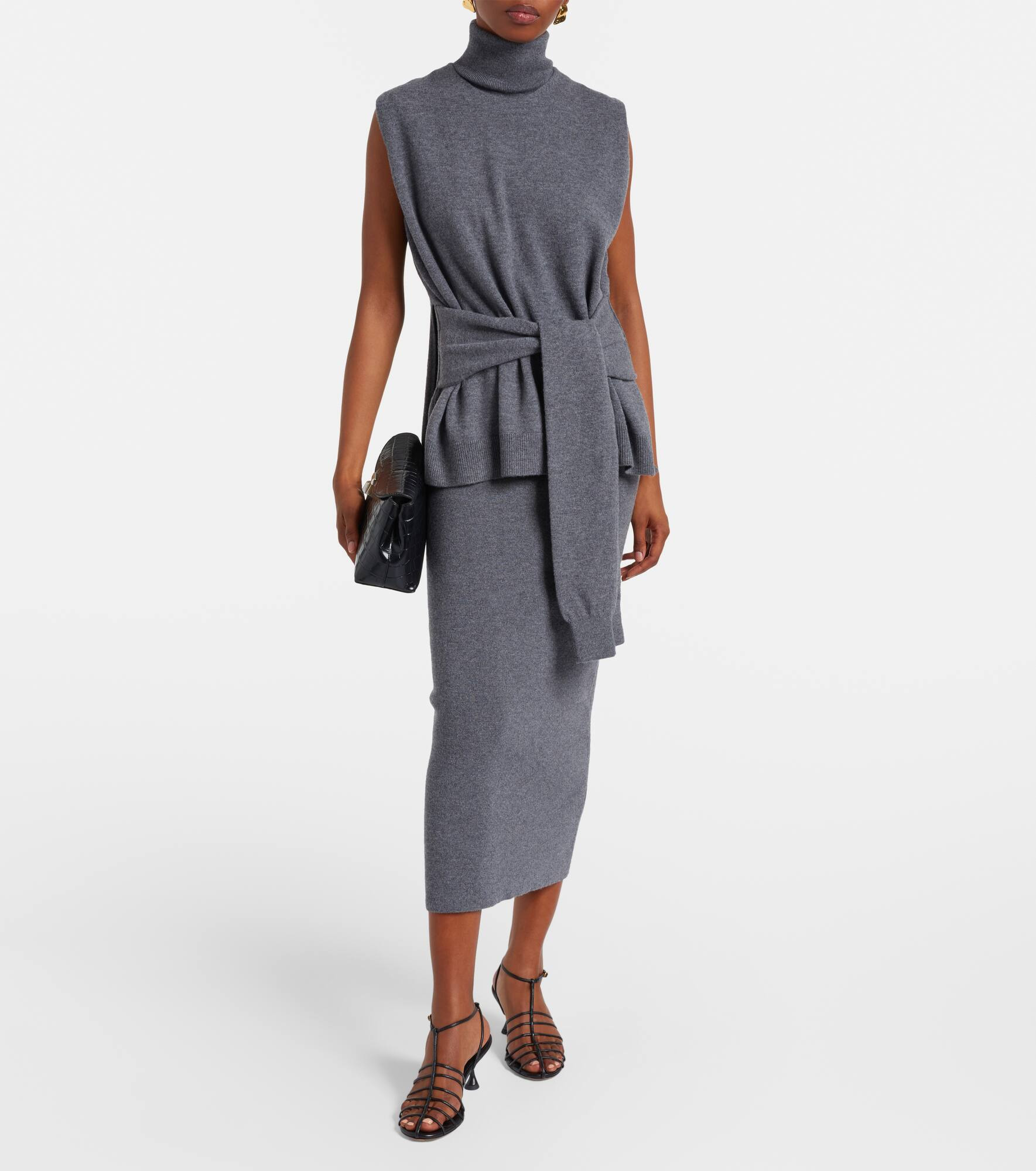 Layered wool and cashmere-blend maxi dress - 2