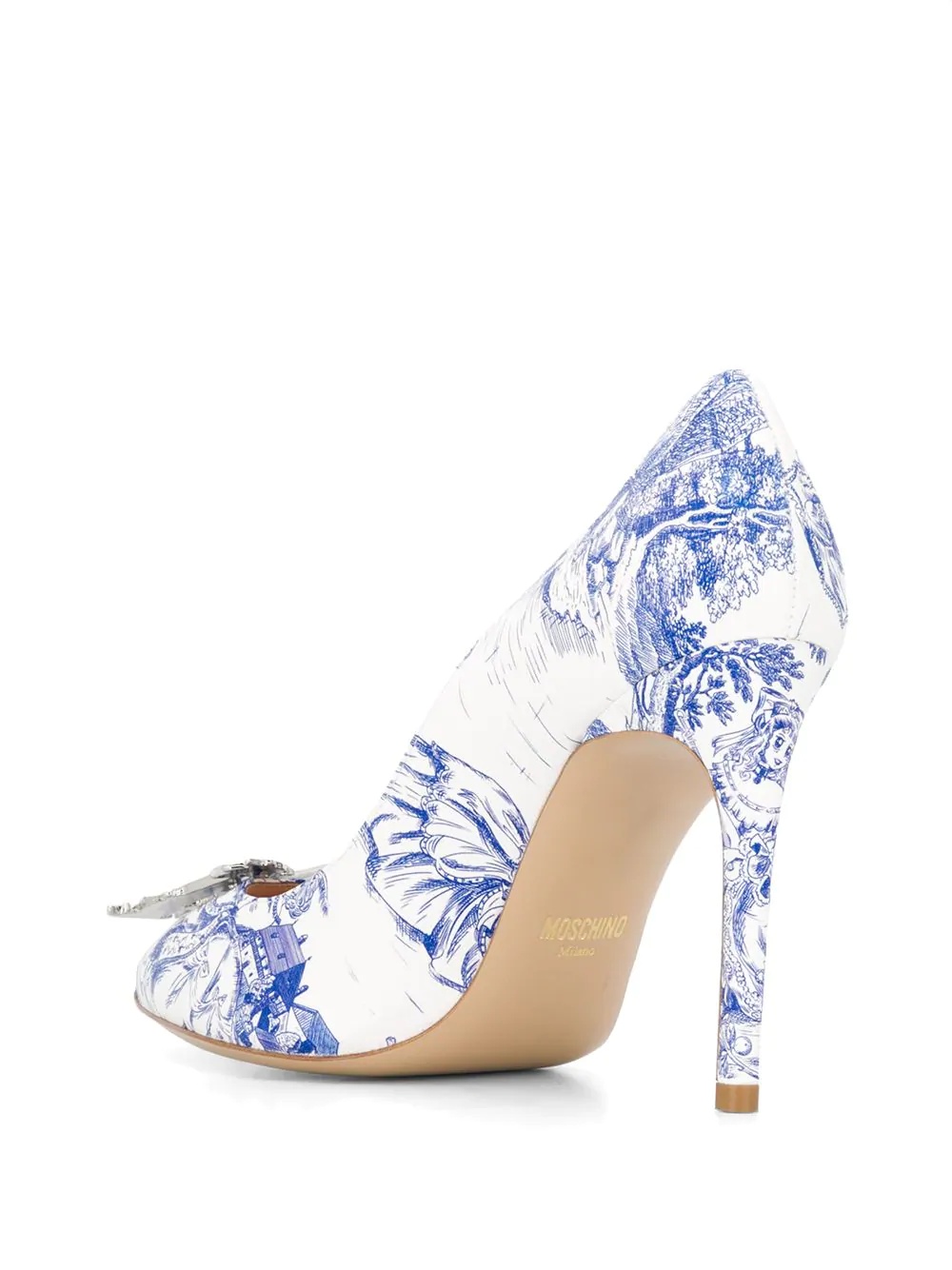 printed baroque M pumps - 3