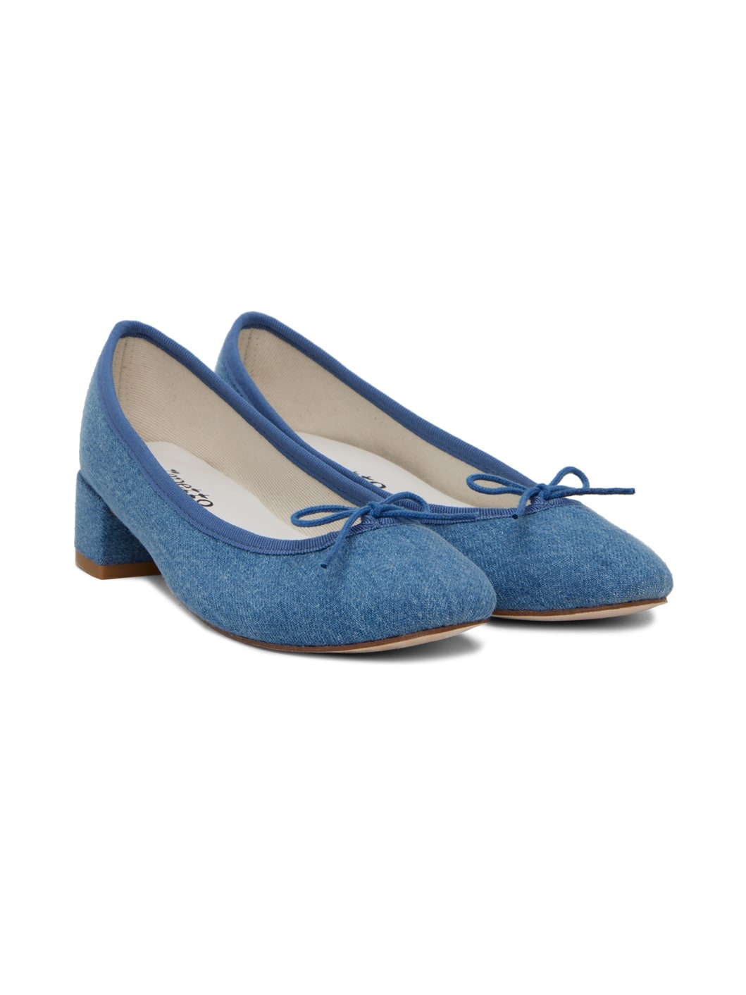 Blue Camille Denim Ballerina Heels - 4