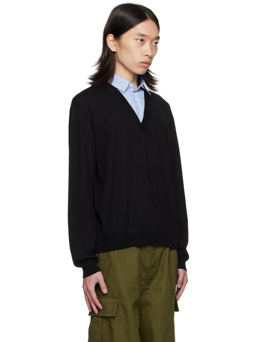 Black Upside Down Logo Sweater - 2