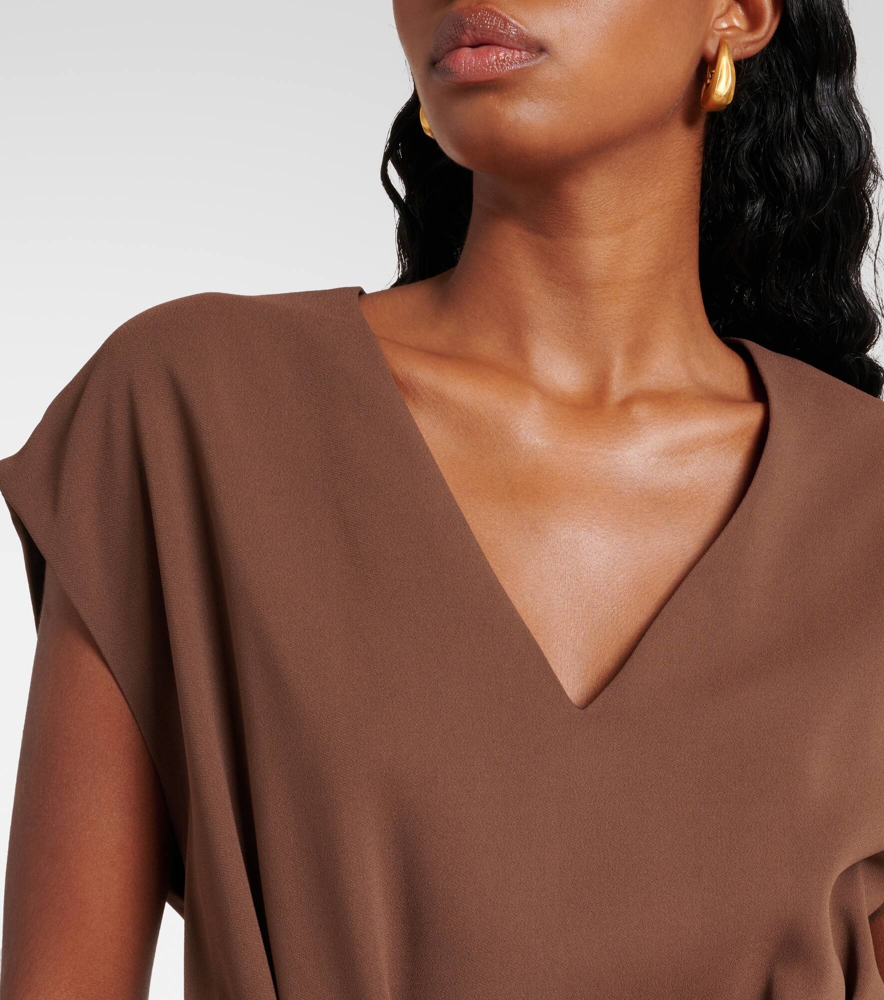 Pleated cady midi dress - 4