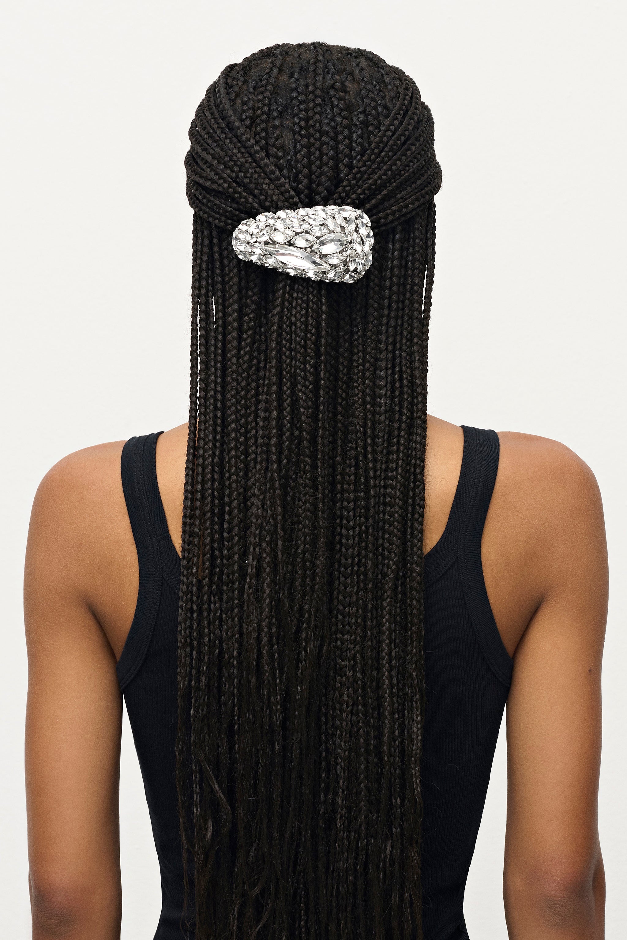 LARGE CRYSTAL CLUSTER TRIANGLE HAIRCLIP - 2