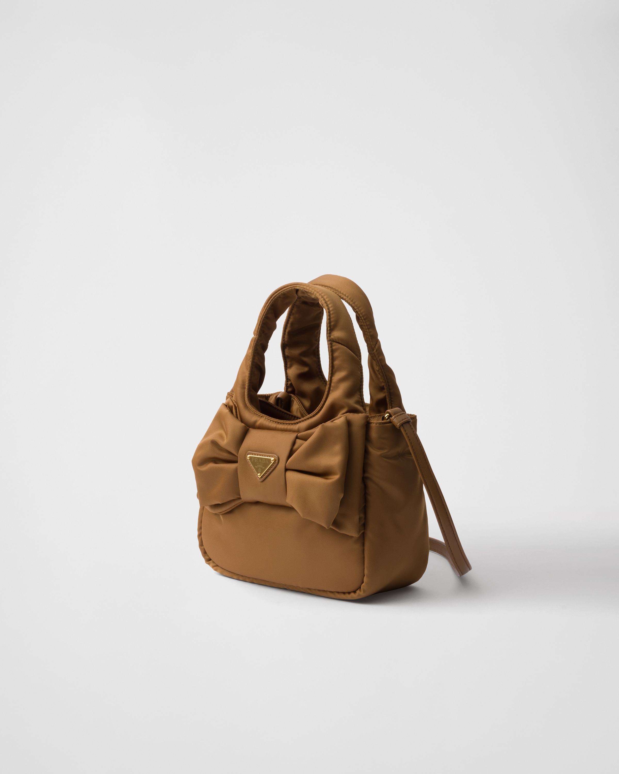 Padded Re-Nylon mini-bag with bow - 3