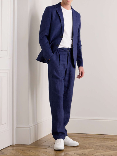 Oliver Spencer Tapered Belted Linen Trousers outlook