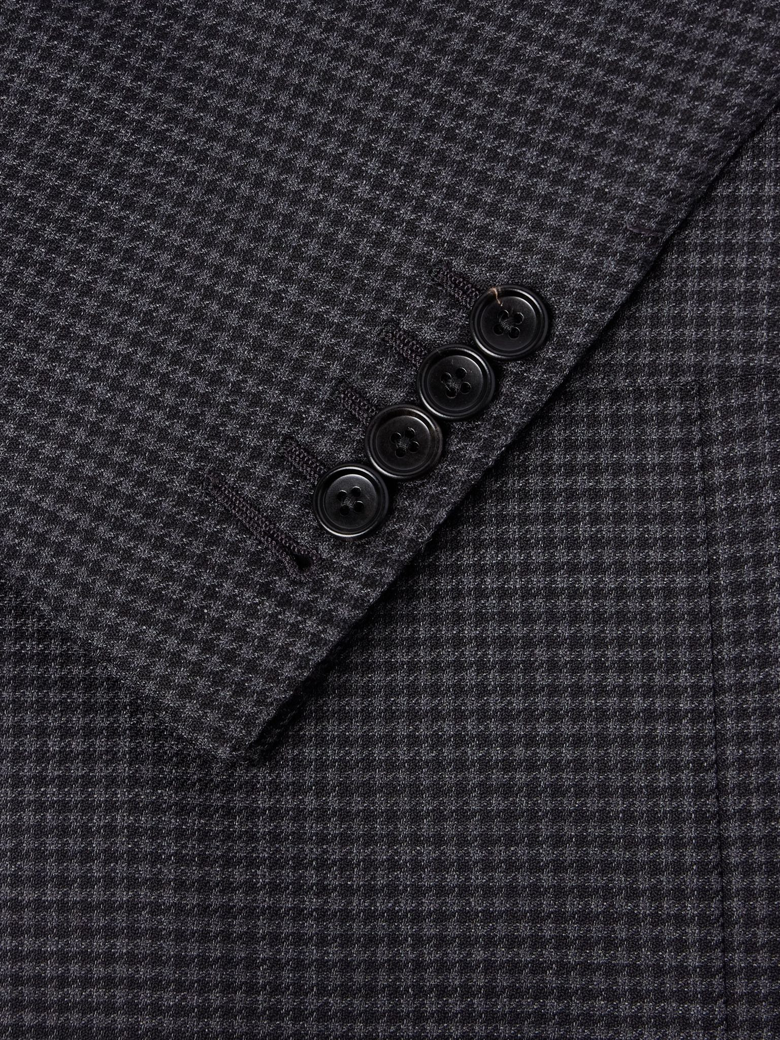 Dyllan Houndstooth Wool-Blend Suit Jacket Gray - 4