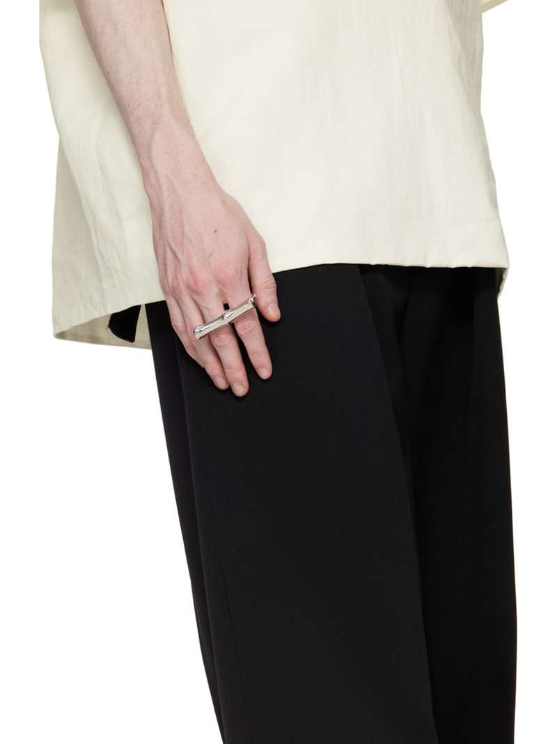 Jil Sander Silver Two-Finger Ring outlook