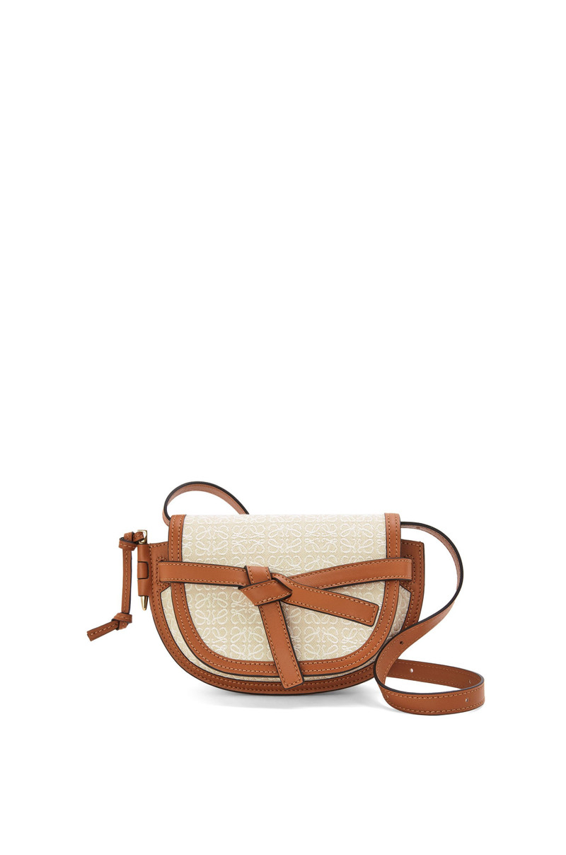 Mini Gate Dual Anagram bag in jacquard and calfskin 1