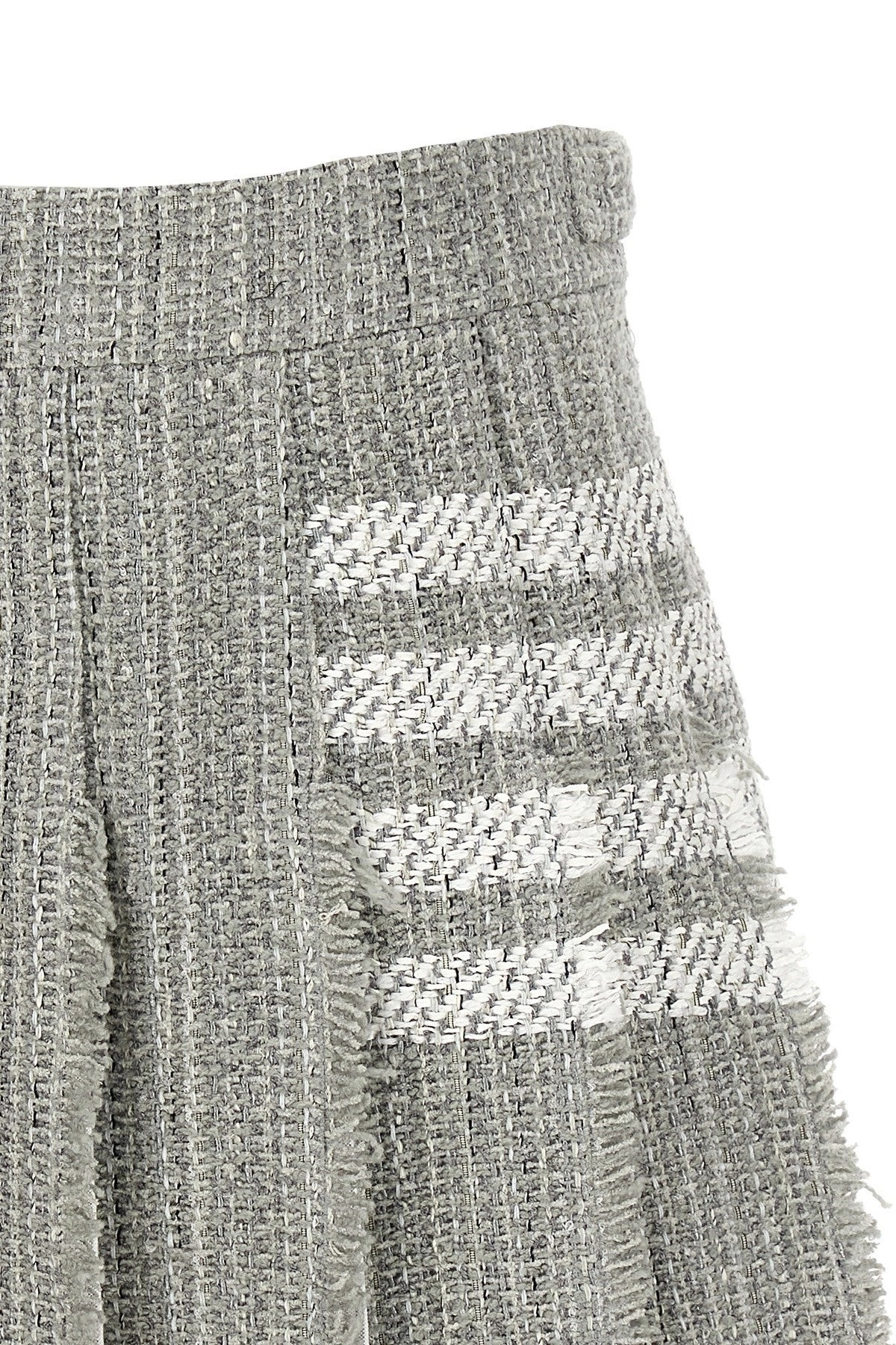 Thom Browne Women Pleated Tweed Skirt - 3