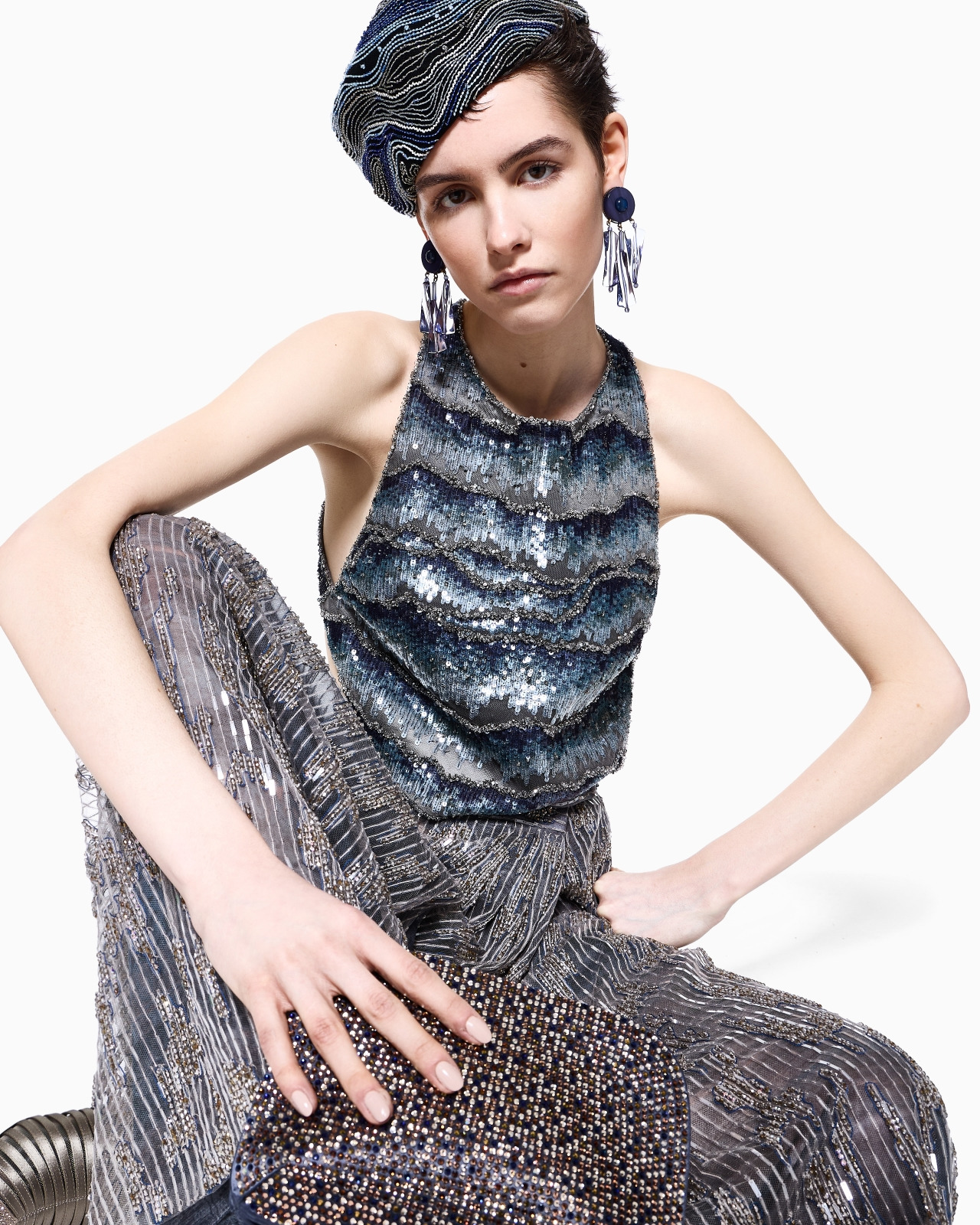 EMBROIDERED SILK TOP - 6